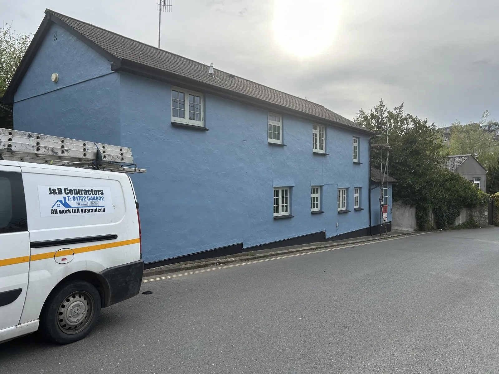 Exterior painting of a detached house in Newton Abbot