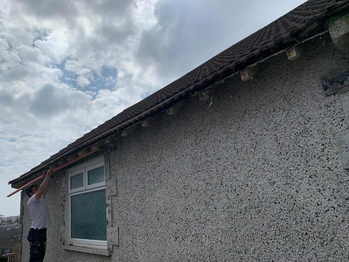 White uPVC fascias and soffits on a bungalow in Newton Abbot
